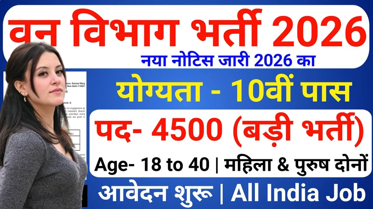 Forest Department Vacancy 2026 for 1518 Posts