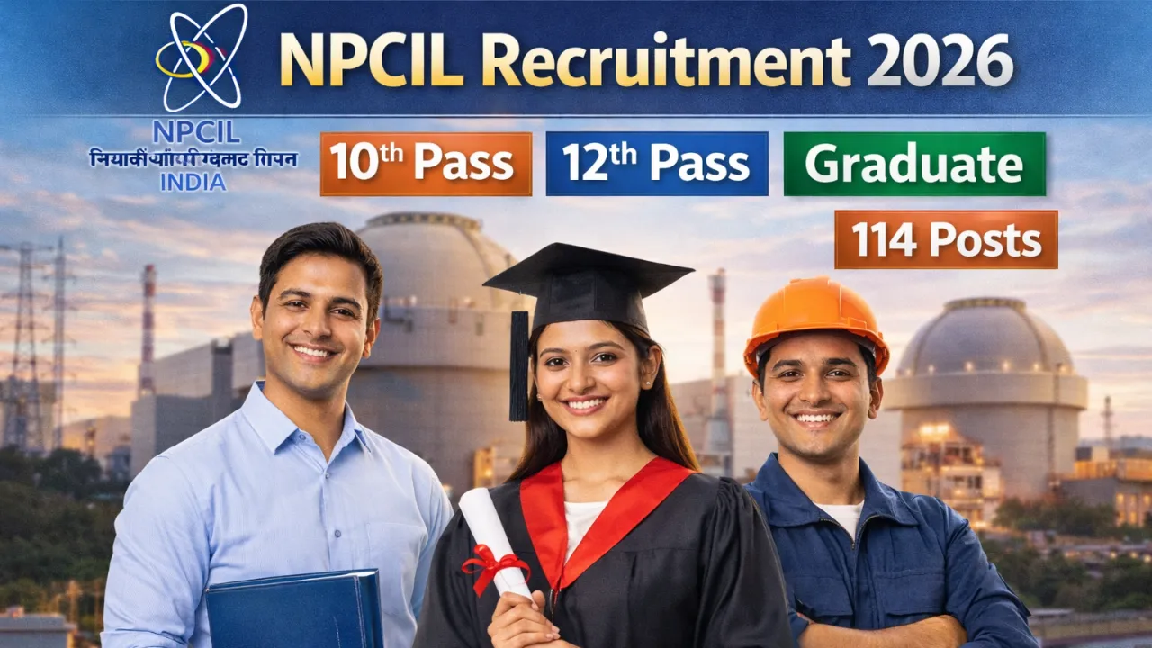 NPCIL Recruitment 2026 for 10th, 12th Pass & Graduate