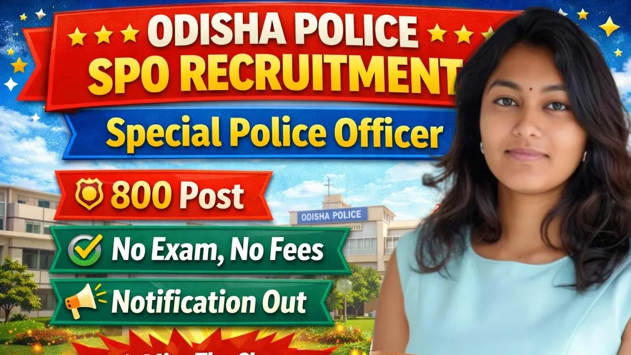 Odisha Police SPO Recruitment 2026 for 800 Posts