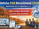 Odisha SSB Bharti 2026 for 883 Posts
