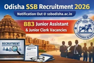 Odisha SSB Bharti 2026 for 883 Posts