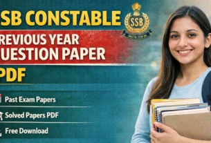 SSB Constable Previous Year Question Paper PDF Free Download