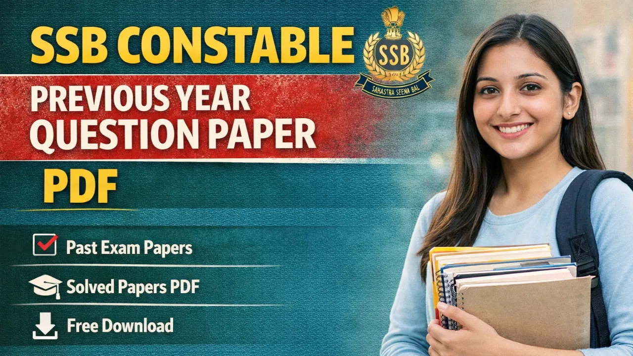 SSB Constable Previous Year Question Paper PDF Free Download
