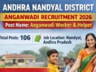 Andhra Nandyal District Anganwadi Recruitment 2026 for 106 Posts